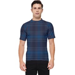 Checks Men s Short Sleeve Rash Guard by Sparkle