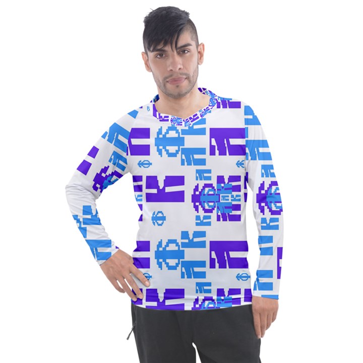 Abstract pattern geometric backgrounds   Men s Pique Long Sleeve Tee