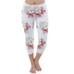 Floral Capri Winter Leggings  by Sparkle