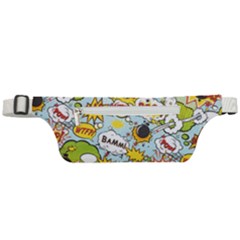 Comic Pow Bamm Boom Poof Wtf Pattern 1 Active Waist Bag by EDDArt