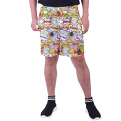 Comic Pow Bamm Boom Poof Wtf Pattern 1 Men s Pocket Shorts by EDDArt