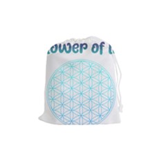 Flower Of Life  Drawstring Pouch (medium) by tony4urban