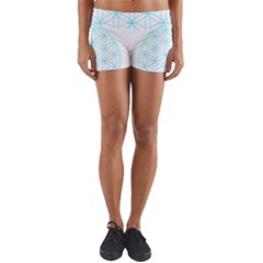 Flower Of Life  Yoga Shorts by tony4urban