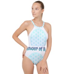 Flower Of Life  High Neck One Piece Swimsuit by tony4urban