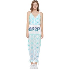 Flower Of Life  Sleeveless Tie Ankle Chiffon Jumpsuit by tony4urban