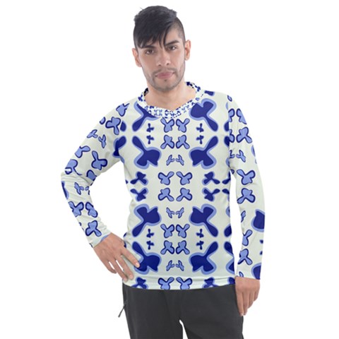 Abstract Pattern Geometric Backgrounds   Men s Pique Long Sleeve Tee by Eskimos