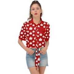 Cute Canada Tie Front Shirt  by CanadaSouvenirs