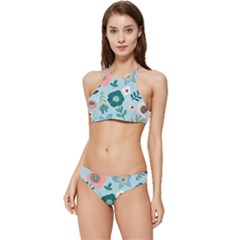 Flower Banded Triangle Bikini Set by zappwaits