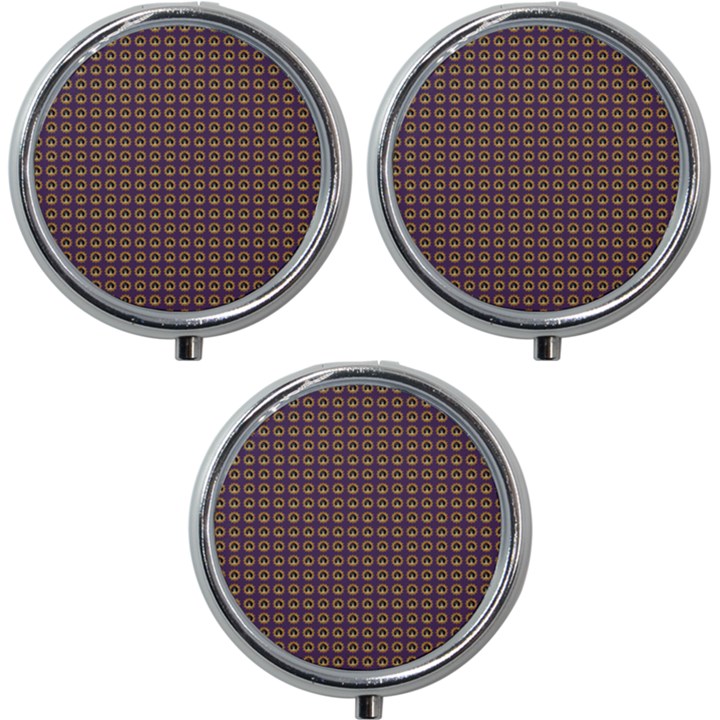 Olimedpurp Mini Round Pill Box (Pack of 3)