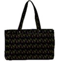 Fern Pattern 2 Black Canvas Work Bag View1