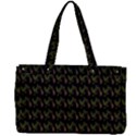 Fern Pattern 2 Black Canvas Work Bag View2