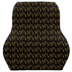 Fern Pattern 2 Black Car Seat Back Cushion  by violetheavensky