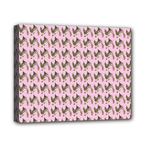 Fern Pattern 2 Pink Canvas 10  X 8  (stretched) by violetheavensky