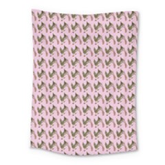 Fern Pattern 2 Pink Medium Tapestry by violetheavensky