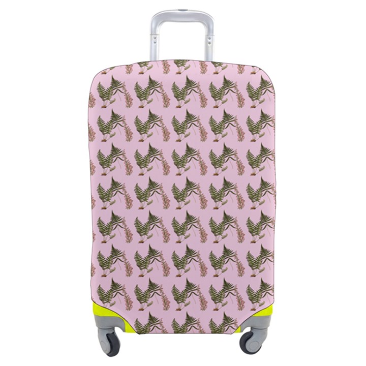 Fern Pattern 2 Pink Luggage Cover (Medium)