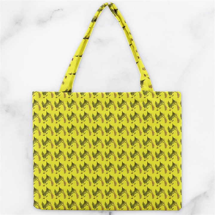 Fern Pattern 2 Yellow Mini Tote Bag