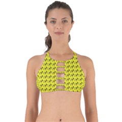 Fern Pattern 2 Yellow Perfectly Cut Out Bikini Top by violetheavensky