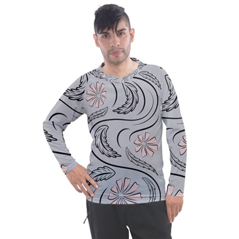 Folk Flowers Print Floral Pattern Ethnic Art Men s Pique Long Sleeve Tee by Eskimos