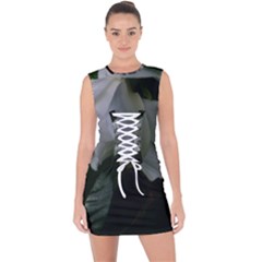 The Light Lace Up Front Bodycon Dress by intuitionapparel