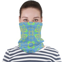 Floral Folk Damask Pattern Fantasy Flowers  Face Seamless Bandana (adult) by Eskimos