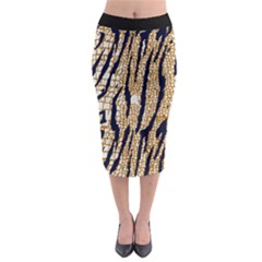 Tiger Snake Black 7000 Midi Pencil Skirt by MickiRedd