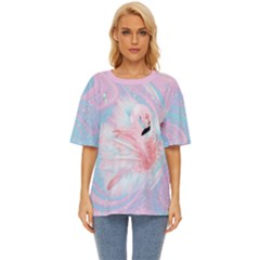 Flamingo1 Oversized Basic Tee by flowerland