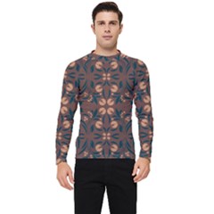 Floral Folk Damask Pattern  Men s Long Sleeve Rash Guard by Eskimos