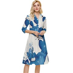 Floral Classy Knee Length Dress by Sparkle