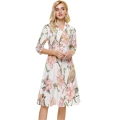 Floral Classy Knee Length Dress by Sparkle