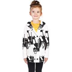 Black-farm-tractor-cut Kids  Double Breasted Button Coat by DinzDas