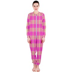 Pink Tartan 4 Onepiece Jumpsuit (ladies) by tartantotartanspink