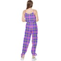 Tartan Purple Sleeveless Tie Ankle Chiffon Jumpsuit View2