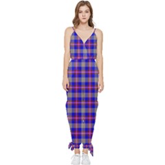 Tartan 2 Sleeveless Tie Ankle Chiffon Jumpsuit by tartantotartanspink