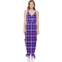 Tartan 2 Sleeveless Tie Ankle Chiffon Jumpsuit View1