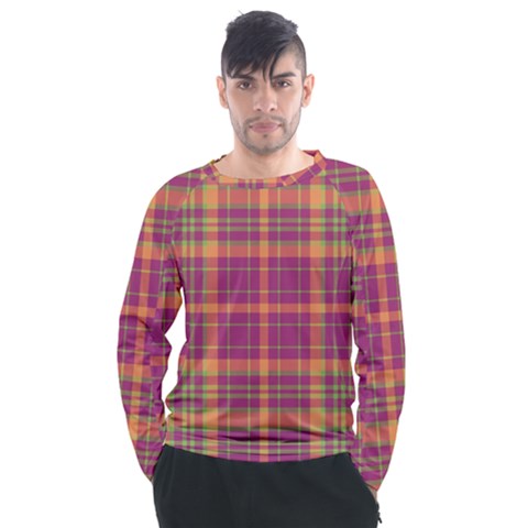 Tartan 9 Men s Long Sleeve Raglan Tee by tartantotartanspink