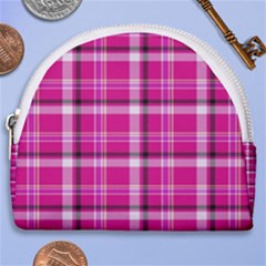 Pink Tartan-9 Horseshoe Style Canvas Pouch by tartantotartanspink2