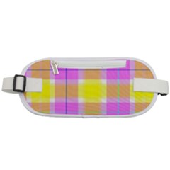 Pink Tartan-8 Rounded Waist Pouch by tartantotartanspink2