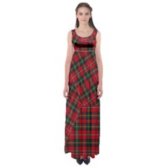 Boyd Modern Tartan Empire Waist Maxi Dress by tartantotartansred