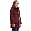 Tartan Red Kid s Hooded Longline Puffer Jacket View2