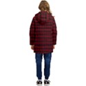 Tartan Red Kid s Hooded Longline Puffer Jacket View4