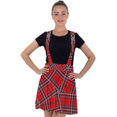 Macfarlane Modern Heavy Tartan Velvet Suspender Skater Skirt by tartantotartansallreddesigns