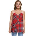 Macfarlane Modern Heavy Tartan Casual Spaghetti Strap Chiffon Top View1