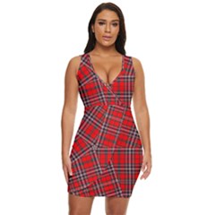 Macfarlane Modern Heavy Tartan Draped Bodycon Dress by tartantotartansallreddesigns