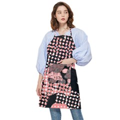 Abstrait Effet Formes Noir/rose Pocket Apron by kcreatif