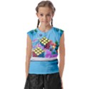 Floating-cubes-on-blue Backgrounderaser 20220422 203144521 Backgrounderaser 20220422 203216276 Kids  Raglan Cap Sleeve Tee View1