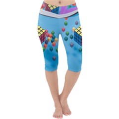 Floating-cubes-on-blue Backgrounderaser 20220422 203144521 Backgrounderaser 20220422 203216276 Lightweight Velour Cropped Yoga Leggings by marthatravis1968