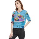 Floating-cubes-on-blue Backgrounderaser 20220422 203144521 Backgrounderaser 20220422 203216276 Quarter Sleeve Blouse View1