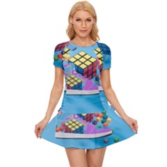 Floating-cubes-on-blue Backgrounderaser 20220422 203144521 Backgrounderaser 20220422 203216276 Women s Sports Wear Set by marthatravis1968