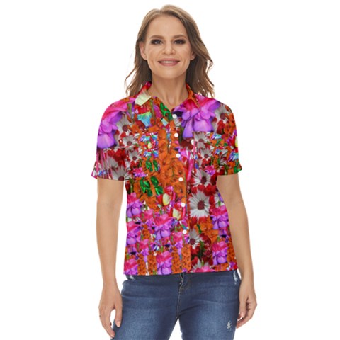 Backgrounderaser 20220427 131956690 Women s Short Sleeve Double Pocket Shirt by marthatravis1968