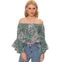 Seaweed Mandala Off Shoulder Flutter Bell Sleeve Top View1